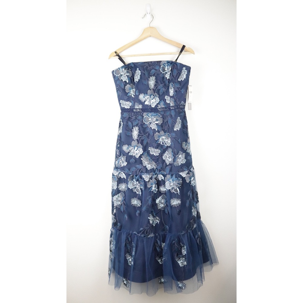 NWT Shoshanna Anthropologie‎ Silas Embroidered Maxi Dress 6 Strapless - Picture 2 of 12